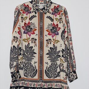 Joie Button Down Dress-Floral Printed